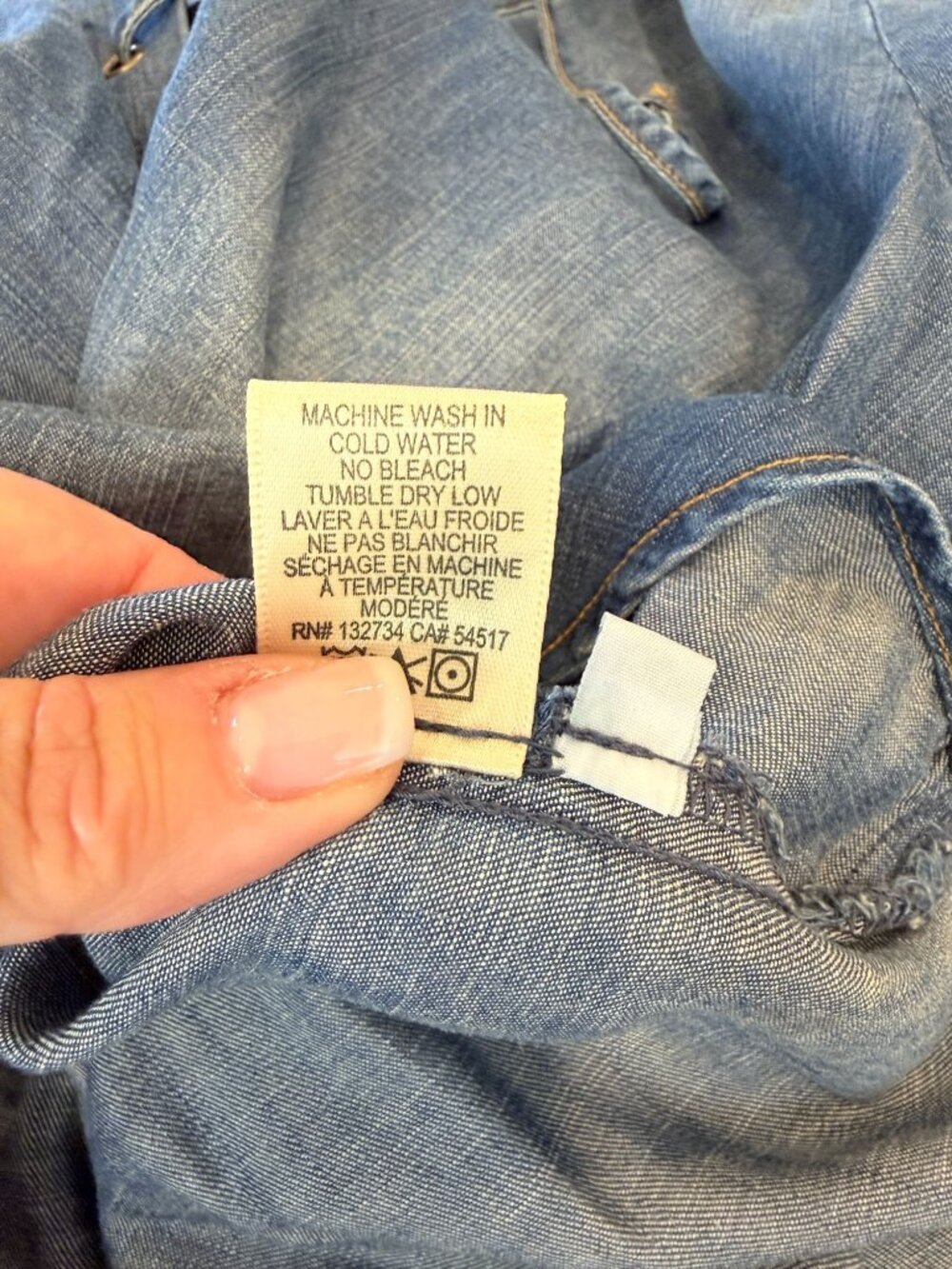 Bella Dahl tunic blouse soft chambray - Size XS - Picture 3 of 5